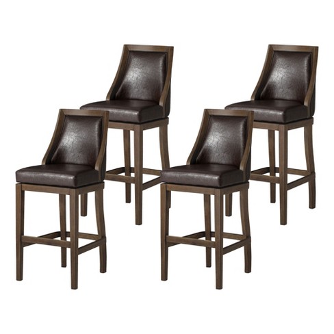 Maven Lane Vienna Rotating High Back Kitchen Stool with Vegan Leather Seat, Set of 4 - image 1 of 4