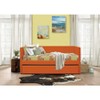 NicBex Twin Size Upholstered Nailhead Trim Daybed with Pull-out Trundle for Bedroom,Living Room,Apartment - 3 of 4