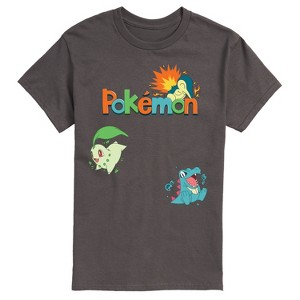 Men's - Pokémon - Chikorita, Cyndaquil, Totodile Short Sleeve Graphic T-Shirt - 1 of 4