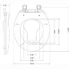 Toilet Seat Round,/Elongated Toilet Lid Soft-Slow Close, Heavy Duty Toilet Seat, Easy to Install, Universal Fit - 2 of 4