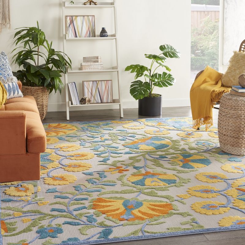 Nourison Aloha Transitional Floral Outdoor Area Rug, 2 of 11
