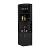 Kumasinova 71" Tall Corner Cabinet with Stemware Rack,8-Hole Bar Cabinet with 2 Doors,Modern Beverage Storage Cabinet for Dining Room - 4 of 4