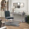 2pc Singger Writing Desk with Chair Gray - HOMES: Inside + Out: Glam Office Furniture Set with Velvet Chair - 2 of 4