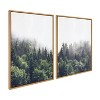 (Set of 2)  Sylvie Foggy Day Framed Canvas Set by Creative Bunch - Kate & Laurel All Things Decor - 2 of 4