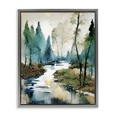 Stupell Industries Watercolor Creek Landscape, 25" x 31"