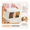 Unikito Stackable Plastic Storage Bins with Lids, Folding Storage Organizer Boxes Containers with Wheels, White, 19.8"*11.8"*11.8" - 4 of 4