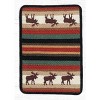 Earth Rugs Printed Placemat 13"x19", Moose Forest Scene on Jute, Rustic Lodge Oblong Dining Mat for Cabin Decor - 2 of 3