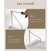 Attop Floating Shelves for Wall,Shelves for Bathroom Kitchen Bedroom Solid Wood Metal Chic Bookshelf, Set of 2 - 3 of 4