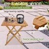 FDW Outdoor Bistro Set with 2 Chairs and Square Table for Pool Beach Backyard Balcony Porch Deck Garden Wooden Furniture, Natural - 4 of 4