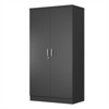Better Home Products Harmony Wood Two Door Armoire Wardrobe Cabinet in Black - 4 of 4