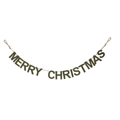 Transpac Plush Stuffed Felt Christmas Banner Home Decorations Christmas