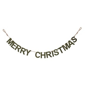 Transpac Plush Stuffed Felt Christmas Banner Home Decorations Christmas - 1 of 1