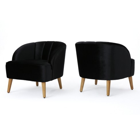 Set of 2 Amaia Modern New Velvet Club Chair - Christopher Knight Home - image 1 of 4