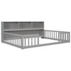 YOOCOZZ Twin Size Wood Floor Bed with Bedside Bookcase and Shelves - 3 of 4
