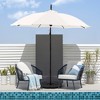 VECELO 10ft Offset Hanging Patio Umbrella with UV Protection Waterproof for Outdoor/Garden/Lawn, 8 Sturdy Ribs, Handy Crank&Cross Base, Red/Tan/White - 4 of 4