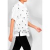 LA LEELA Womens Summer's Casual Hawaiian Blouses Shirt T-Shirt Blouse Short Sleeve Button Up Dress Tee Shirts Tops for Women - 2 of 4