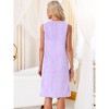 INSPIRE CHIC Women's Shower Wrap Wearable Button Bath Towel Robe Strap Sleeveless Dress with Snaps Pockets Spa - 4 of 4