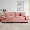 SeaCamel Corduroy Sleeper Sofa, Convertible Couch Bed with Pillows, Deep Seat Loveseat for Living Room, Bedroom, Apartment (Beige) - 4 of 4