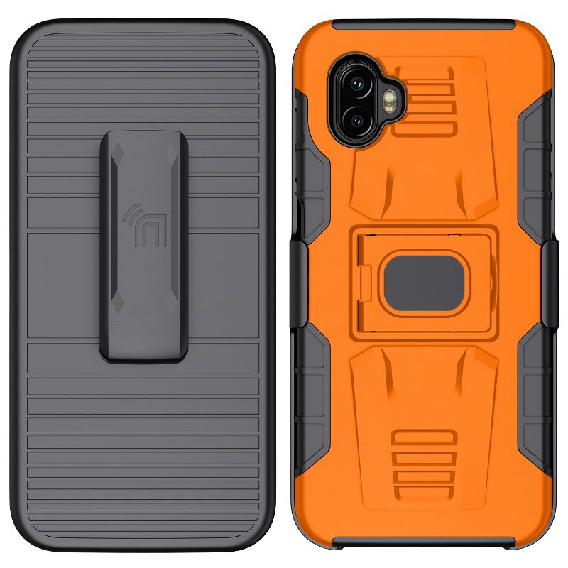 Nakedcellphone Rugged Case with Stand and Belt Clip Holster for Samsung Galaxy XCover 6 Pro Phone, 2 of 13