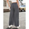 Women's Yoga Pants with Pockets Casual Joggers Loose Lounge Wide Leg High Waisted Drawstring Pants - 4 of 4