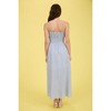 August Sky Women's Stripe Sweetheart Ruffle Trim Sleeveless Midi Dress - 2 of 4
