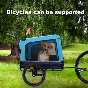 DOMETOUR Outdoor Heavy Duty Foldable Utility Pet Stroller Dog Carriers Bicycle Trailer - 1 of 4