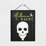 Haunted with Skull Halloween Wall Sign - Hyde & EEK! Boutique™