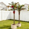 Vitalismo 8ft/96 inch Artificial Palm Tree in Pot UV-Resistant Large Faux Tropical Palm with 18 Leaves for Indoor Outdoor Decor - 4 of 4