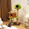 Costway 56" Tall Cat Tower with Mushroom-shaped Nest Condo Climbing Ladder Teasing Ball - 2 of 4