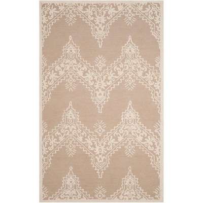 Ivory Elegance Hand-Tufted Wool & Viscose 5' x 8' Area Rug