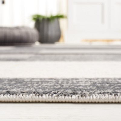 Odyssey Dark Grey and Black Synthetic Modern Area Rug