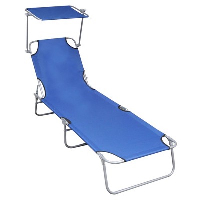 vidaXL Sunlounger Blue Powder-coated aluminum Standard Foldable
