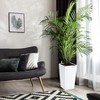 Planter Set of 2, Indoor ＆ Outdoor White Taper Planter with Shelf Insert, Self-Absorbing Plastic Flower Pots, - 4 of 4