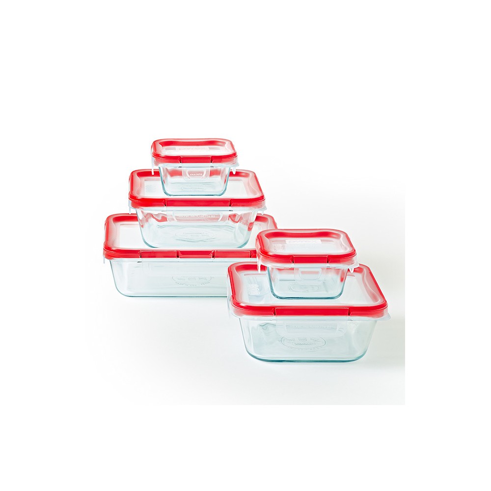 Pyrex 10pc FreshLock Glass Storage Set