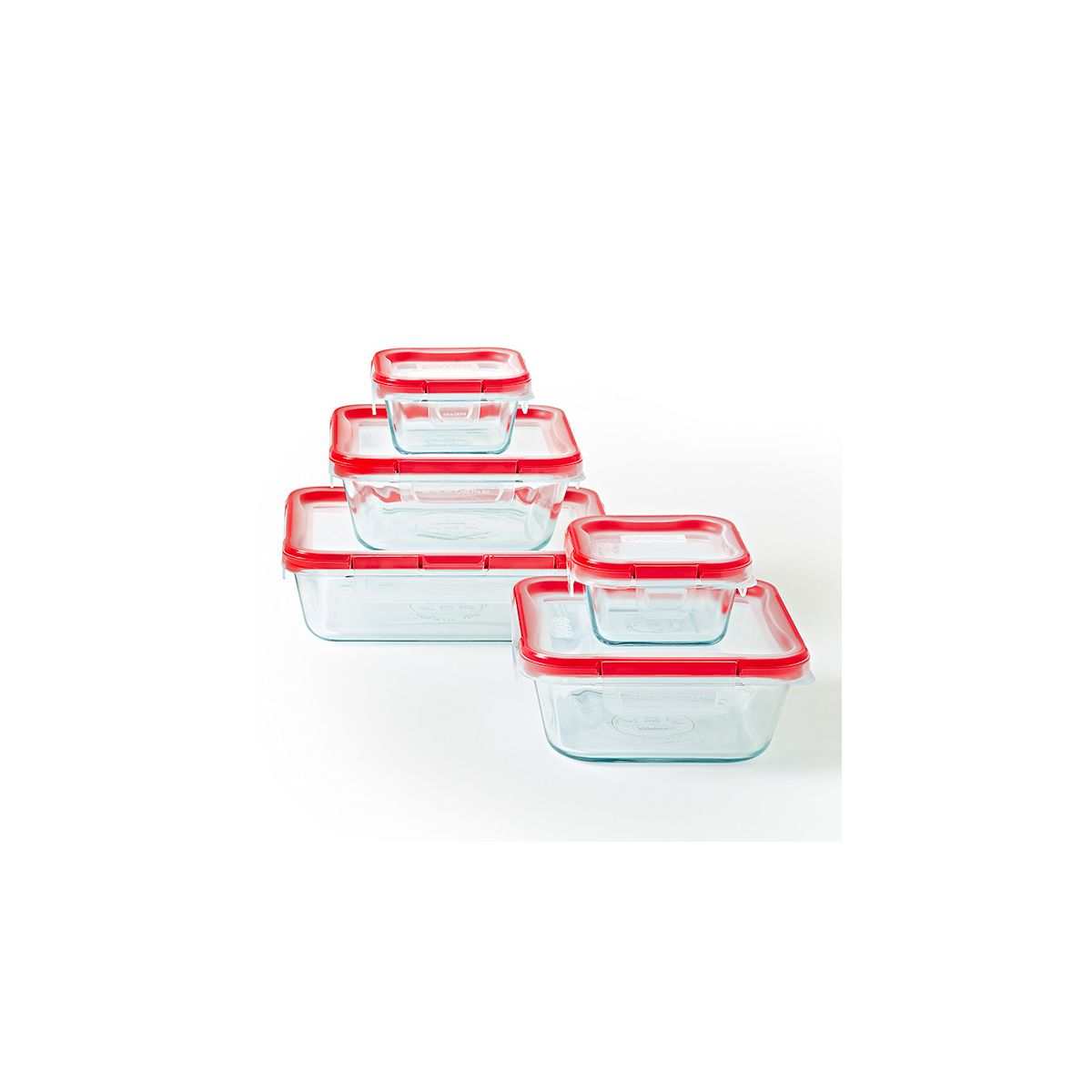 Pyrex 10pc FreshLock Glass Storage Set: Heat & Break-Resistant, Microwave & Dishwasher Safe, Glass Containers with Lids