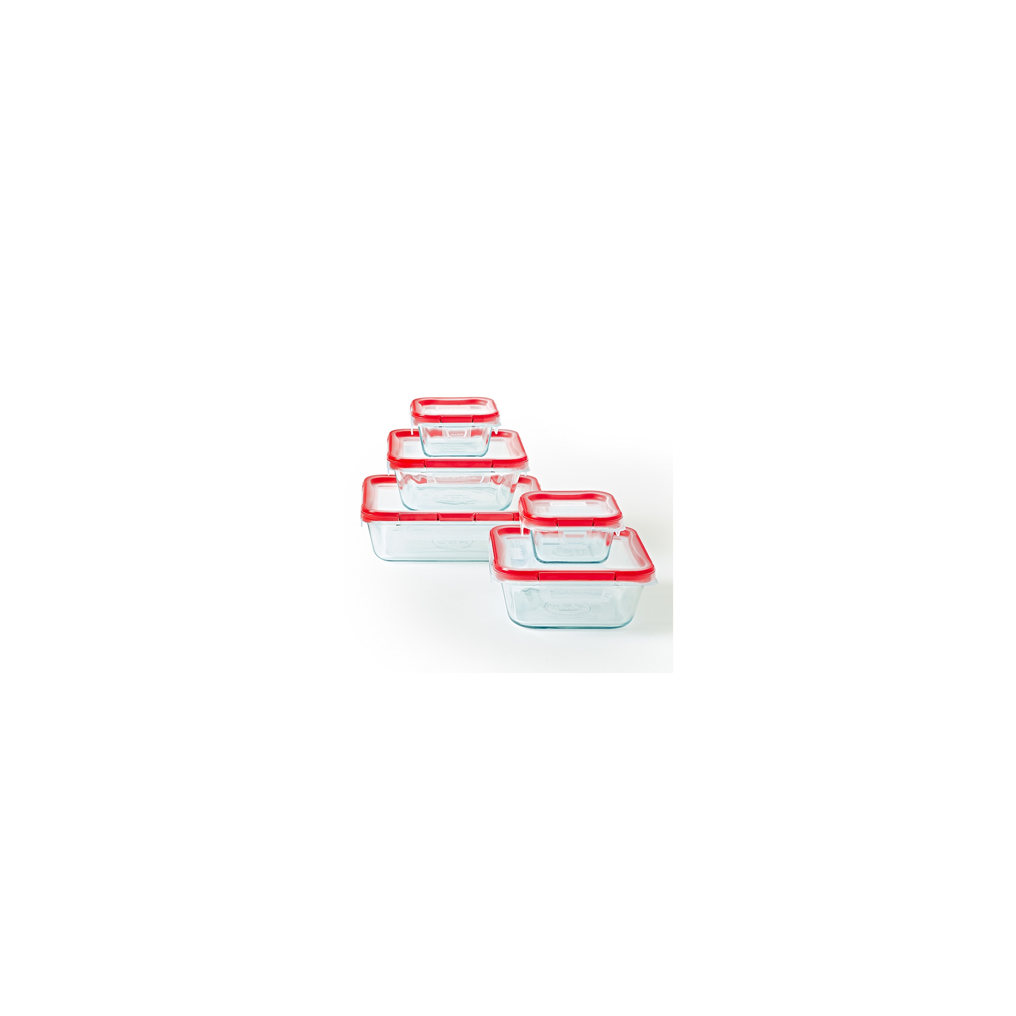 Pyrex 10pc FreshLock Glass Storage Set: Heat & Break-Resistant, Microwave & Dishwasher Safe, Glass Containers with Lids
