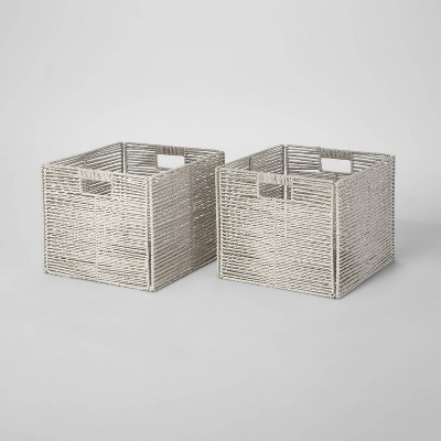 Set of 2 Large Collapsible Twisted Paper Milk Crates - Brightroom™