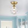 Livex Lighting Brussels 1 - Light Semi-Flush Mount in  Natural Brass - 2 of 4