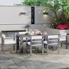 Chic Crate-7-Piece Patio Dining Set – 72.8in Rect Table | W/ Removable Cushions | Backyard, Garden, Poolside (Gray/Beige) - 2 of 4