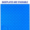 Strictly Briks Classic Stackable Baseplates, For Building Bricks, Bases for Tables, Mats, Blue, 4 Pack, 10x10 Inches - image 3 of 4