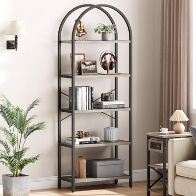 Bookshelf Tall Bookcase Arched Standing Bookshelves