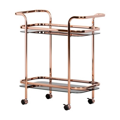 Maliza Bar Cart Rose Gold - South Shore