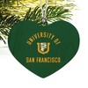 University of San Francisco Dons Logo Heart Love Wood Christmas Tree Holiday Ornament - 2 of 3