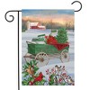 Briarwood Lane Winter Wagon Christmas Garden Flag Cardinals Barn - image 2 of 4