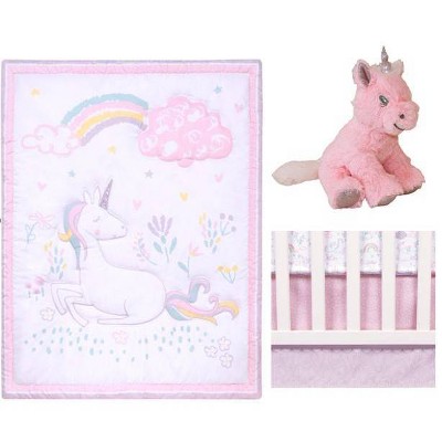 Photo 1 of Sammy And Lou Sweet Unicorn 4-pc. Crib Bedding Set