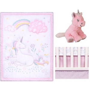 Sammy & Lou Sweet Unicorn Baby Nursery Crib Bedding Set - 4pc - 1 of 4