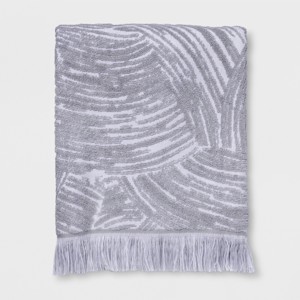 Woodgrain Fan Bath Towel Gray - Project 62