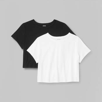 Women's Short Sleeve Cropped 3pk Bundle T-shirt - Wild Fable™ : Target