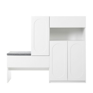 Bella Depot 51.1''W Shoe Cabinet with Cushion Bench - 1 of 4
