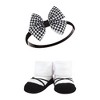 Hudson Baby Infant Girls Headband and Socks Giftset, Red Houndstooth, One Size - 3 of 4